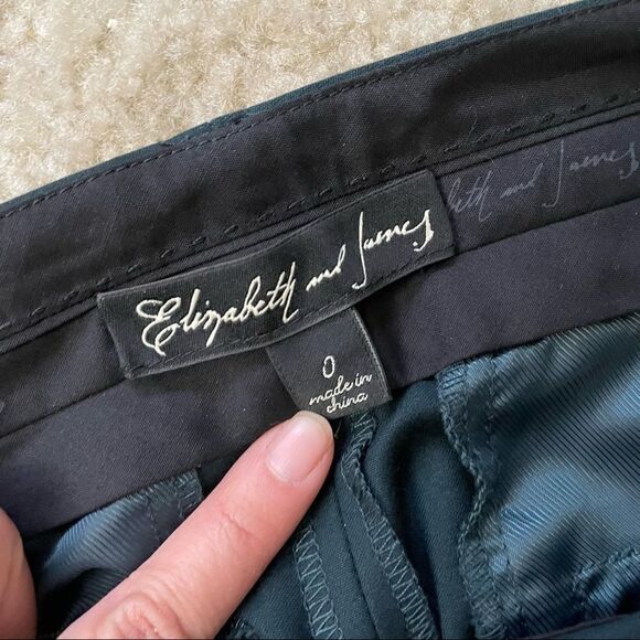 ELIZABETH AND JAMES BLUE GREEN TROUSER PANTS SOFT STRETCHY BREATHABLE SZ 0 - Picture 3 of 11